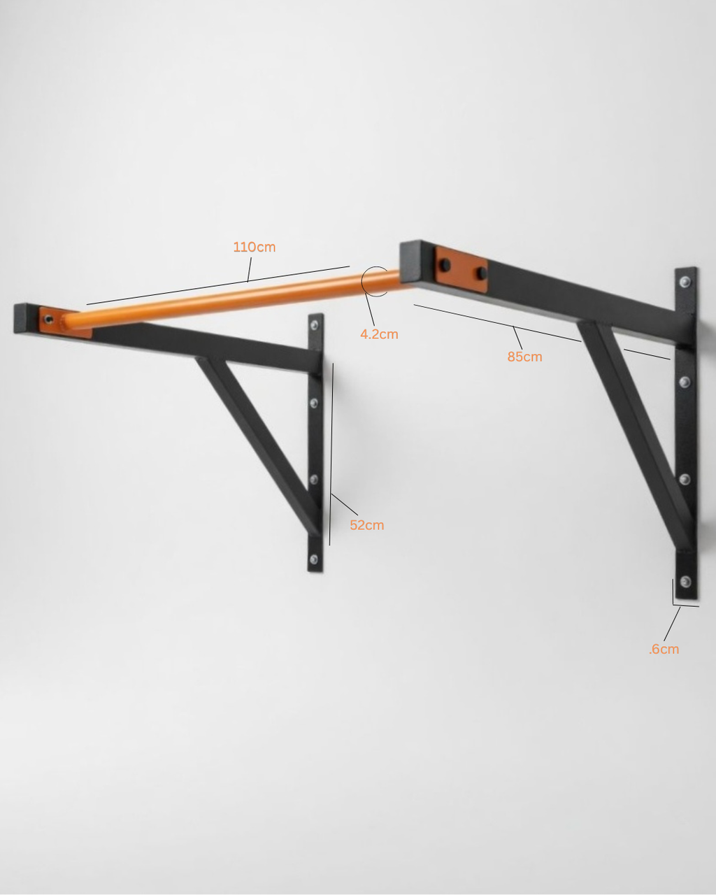 Wall-mounted pull-up bar